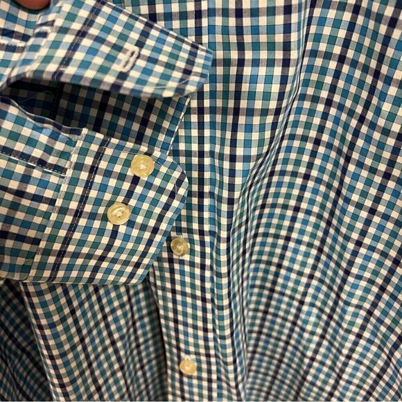 Sero by Forsyth plaid cotton button down Sz XL - Picture 3 of 7